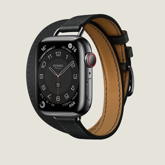 Apple Watch Hermès - Vert Rousseau Swift Leather Attelage Double Tour - Picture 1 of 11